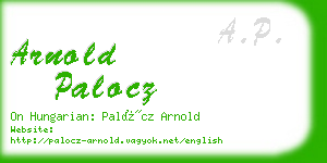 arnold palocz business card